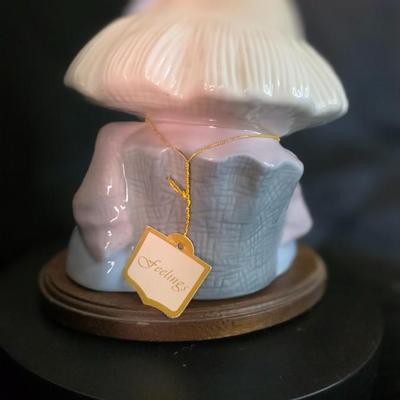 Paul Sebastian “Feelings” Porcelain Clown Bust by Meico – Vintage 1980s Glazed Figurine on Wooden Base