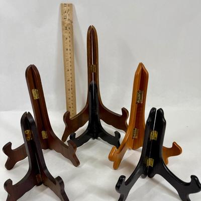 Wood Easel Plate Display Stand Lot