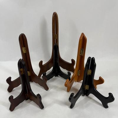 Wood Easel Plate Display Stand Lot
