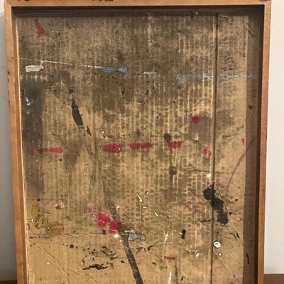 Dennis Sakelson (20th/21st Century, Bucks County, PA) - Energetic Abstract Expressionist Study on Cardboard