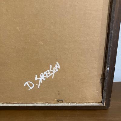 Dennis Sakelson (20th/21st Century, Bucks County, PA) - Bold Mixed Media Abstraction on Cardboard