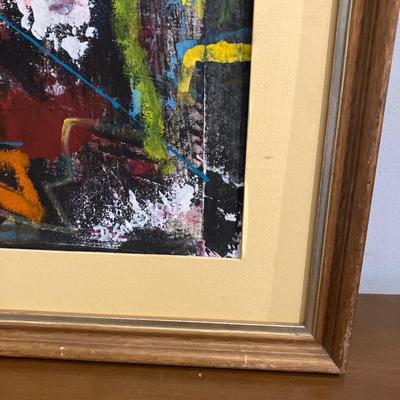 Dennis Sakelson (20th/21st Century, Bucks County, PA) - Bold Mixed Media Abstraction on Cardboard