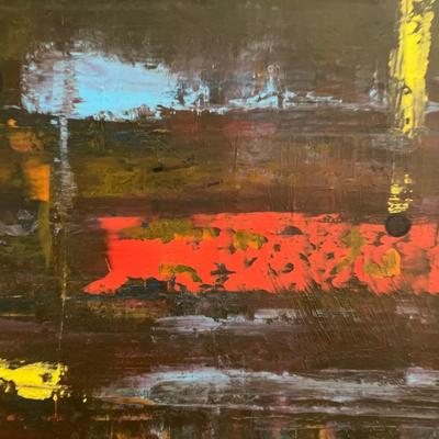 Dennis Sakelson (20th/21st Century, Bucks County, PA) - Intense Oil on Canvas Abstraction