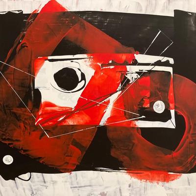 Dennis Sakelson (20th/21st Century, Bucks County, PA) - 'Bedroom' or Untitled Large-Scale Abstract on Cardboard