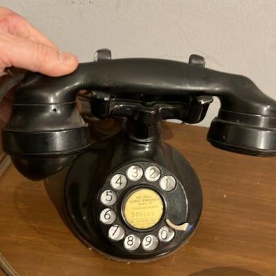 Vintage Western Electric Model 500 Black Rotary Dial Desk Phone - Refurbished for Modern Landline Use