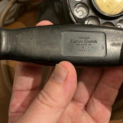 Vintage Western Electric Model 500 Black Rotary Dial Desk Phone - Refurbished for Modern Landline Use