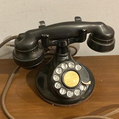 Vintage Western Electric Model 500 Black Rotary Dial Desk Phone - Refurbished for Modern Landline Use