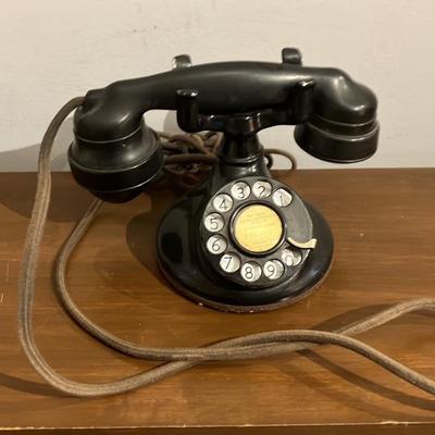 Vintage Western Electric Model 500 Black Rotary Dial Desk Phone - Refurbished for Modern Landline Use