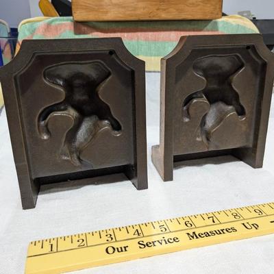 UW Badger Brass Book Ends