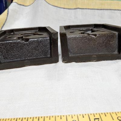 UW Badger Brass Book Ends