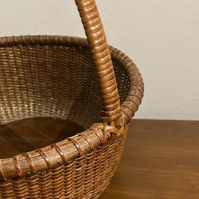 Vintage Nantucket Lightship Basket with Swing Handle
