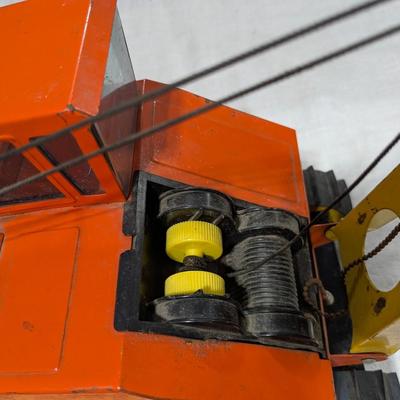 Vintage Nylint Steam Shovel Excavator Crane Pressed Steel Toy 1960s Orange USA