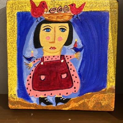 Three Original Paintings on Canvas - Outsider Art