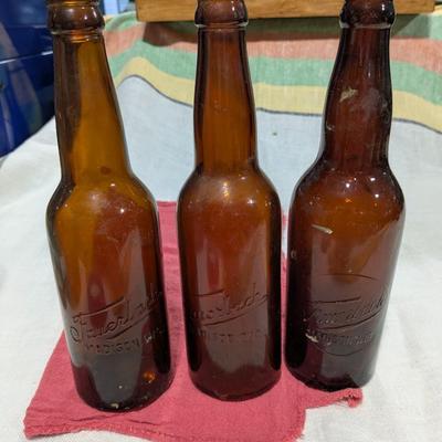 3 Fauerbach Beer Bottles