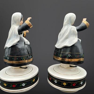 Pair of Israeli Miss Music Boxes by Schmid Brothers