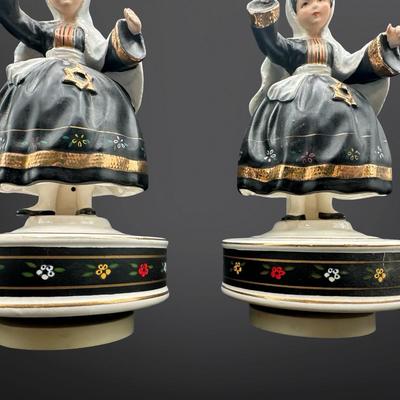 Pair of Israeli Miss Music Boxes by Schmid Brothers