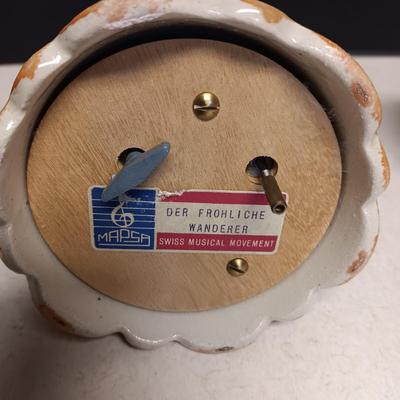 MUSICAL GERMAN STEIN WITH SWISS MOVEMENT PLUS A MUG MADE IN GERMANY