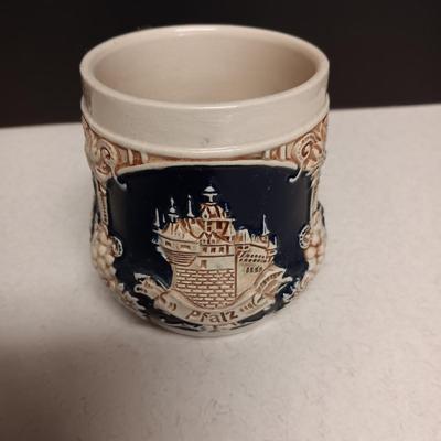 MUSICAL GERMAN STEIN WITH SWISS MOVEMENT PLUS A MUG MADE IN GERMANY