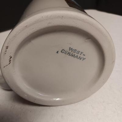 GERZ STEIN FROM W. GERMANY AND A BEER MUG MARKED W. GERMANY