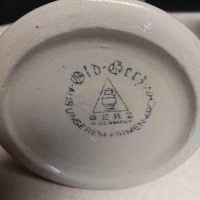 GERZ STEIN FROM W. GERMANY AND A BEER MUG MARKED W. GERMANY
