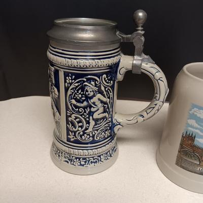 GERZ STEIN FROM W. GERMANY AND A BEER MUG MARKED W. GERMANY