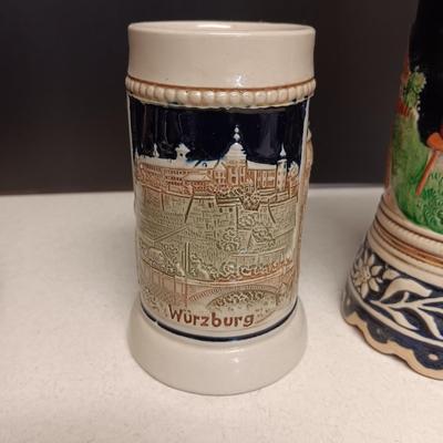 2 MUSICAL STEINS FROM W. GERMANY PLUS A BEER MUG