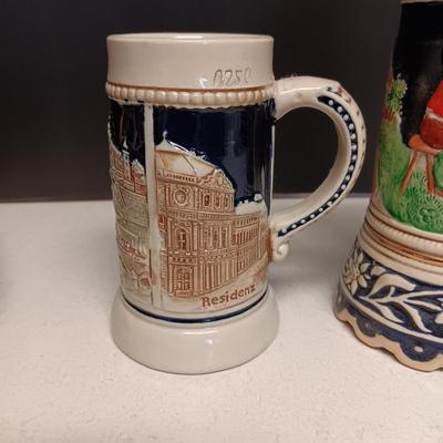 2 MUSICAL STEINS FROM W. GERMANY PLUS A BEER MUG