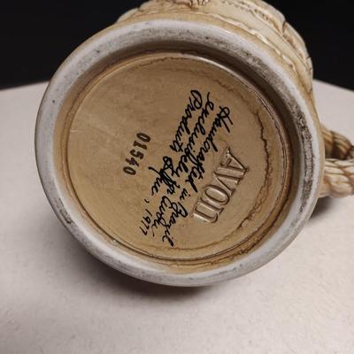 2 HAND PAINTED BEER STEINS BY AVON