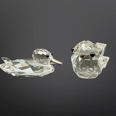 Swarovski Crystal Duck and Bird Figurines