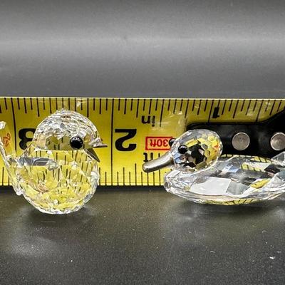 Swarovski Crystal Duck and Bird Figurines
