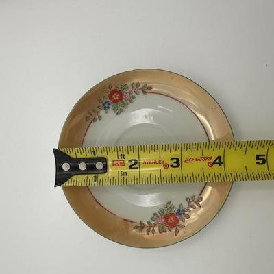 Vintage TA Japan Hand-Painted Floral Cups and Saucers