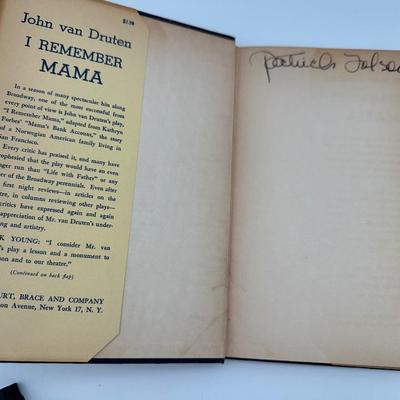 I Remember Mama By John Van Druten - FIRST EDITION