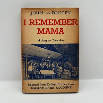 I Remember Mama By John Van Druten - FIRST EDITION