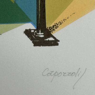 Signed & Numbered Glauco Capozzoli, Portrait in Interior, Serigraph