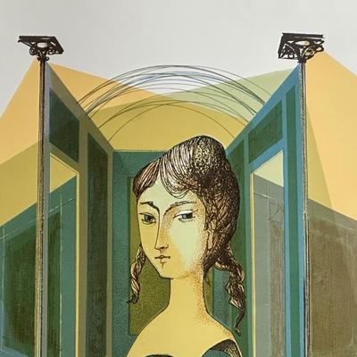 Signed & Numbered Glauco Capozzoli, Portrait in Interior, Serigraph