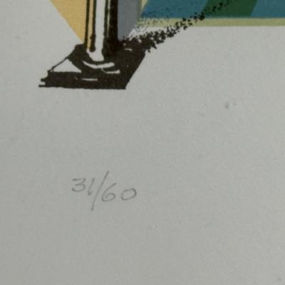 Signed & Numbered Glauco Capozzoli, Portrait in Interior, Serigraph