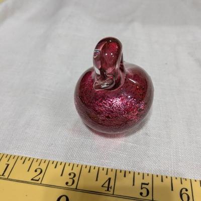 Wedgwood Glass Hand Blown Glass Duck Paperweight