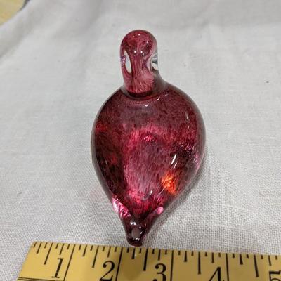 Wedgwood Glass Hand Blown Glass Duck Paperweight