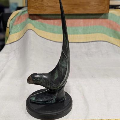 MCM Style Metal Bird Art Sculpture Figurine Made In India