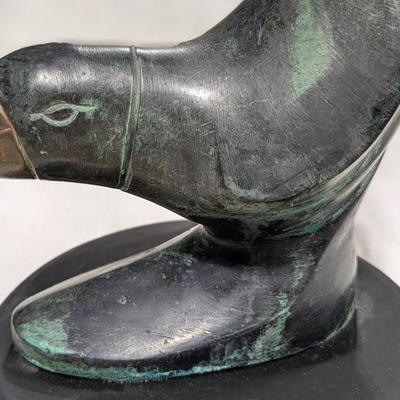 MCM Style Metal Bird Art Sculpture Figurine Made In India