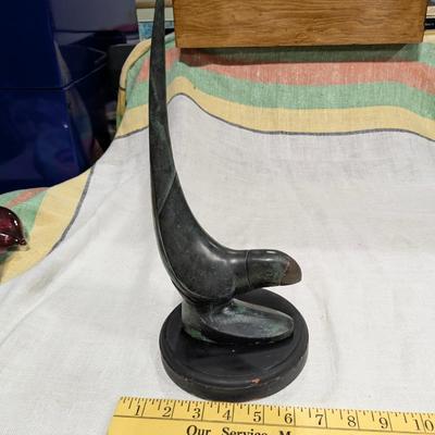 MCM Style Metal Bird Art Sculpture Figurine Made In India