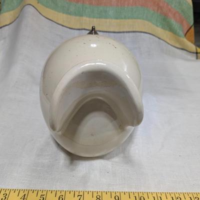 Studio Art MCM Pottery Hen w/ Brass Head