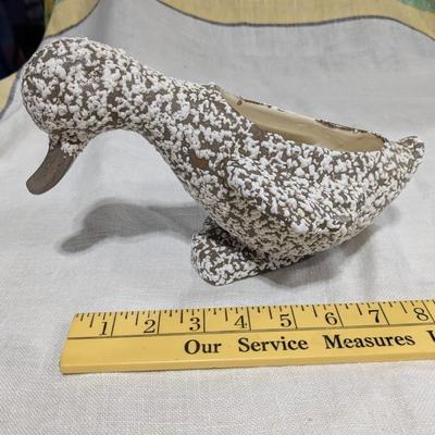 Vintage Haeger Brown Speckled Duck Planter