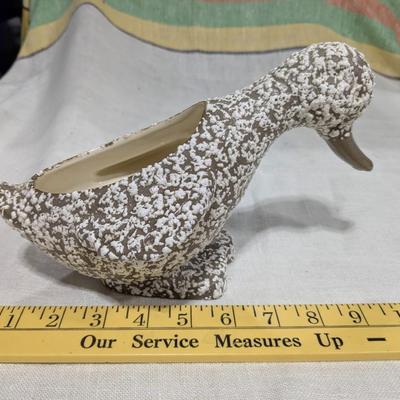 Vintage Haeger Brown Speckled Duck Planter