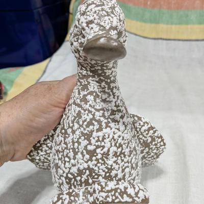 Vintage Haeger Brown Speckled Duck Planter