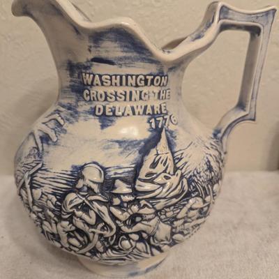 Sale Photo Thumbnail #7: Ceramic Pitcher- George Washing Crossing the Delaware