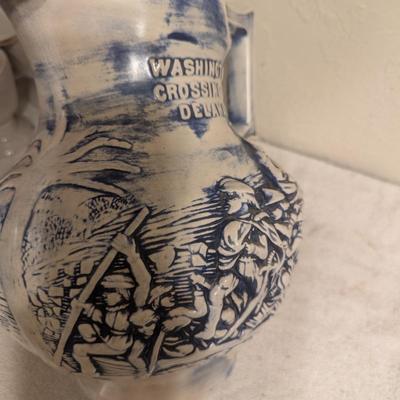 Sale Photo Thumbnail #10: Ceramic Pitcher- George Washing Crossing the Delaware