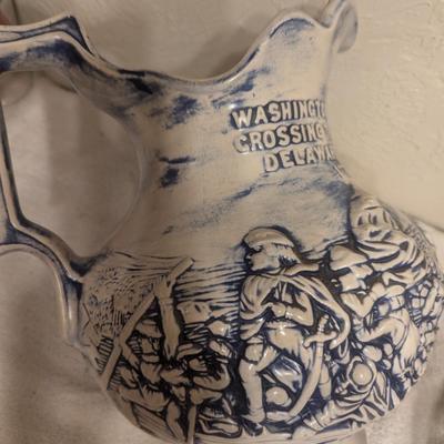 Sale Photo Thumbnail #13: Ceramic Pitcher- George Washing Crossing the Delaware