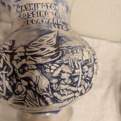 Sale Photo Thumbnail #12: Ceramic Pitcher- George Washing Crossing the Delaware