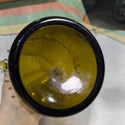 MCM Olive Hand Blown Pitcher